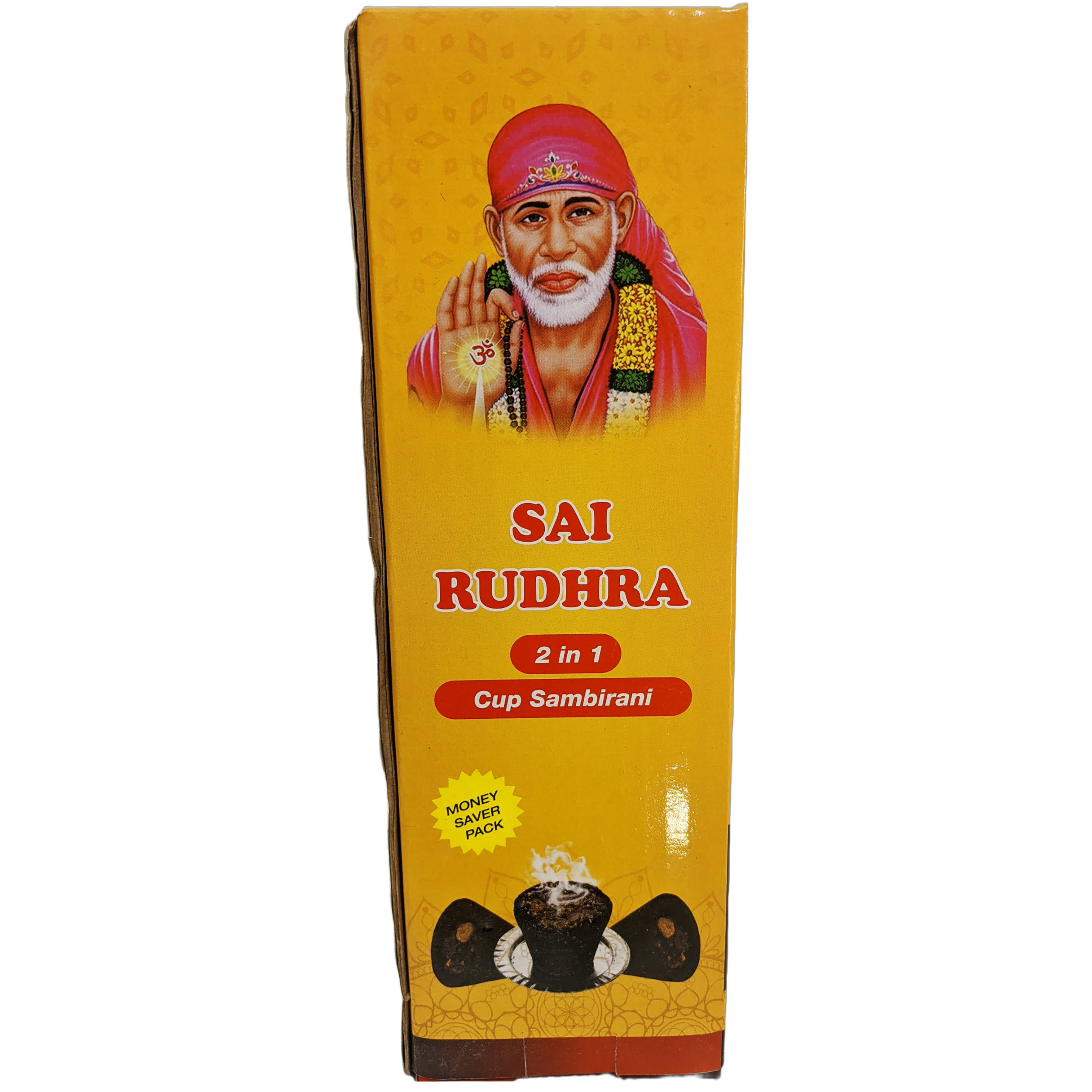 Sai Rudhra Plain White Cup Sambrani - 0% Charcoal | Money Saver Pack - 50 Sambrani Cups in a Single Box